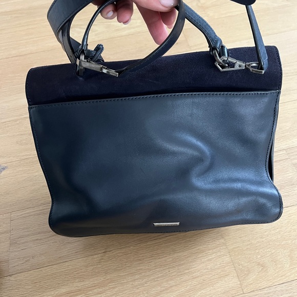 Rebecca Minkoff Black Suede and Leather Crossbody Bag - Picture 13 of 16